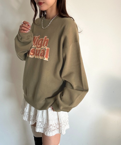 apres jour mignon(アプレジュールミニョン)の「裏起毛ロゴスウェット【ZOZOTOWN限定アイテム】(スウェット・レディース・ブラック/カーキ/ナチュラル・フリー/X-LARGE)」の19枚目の写真