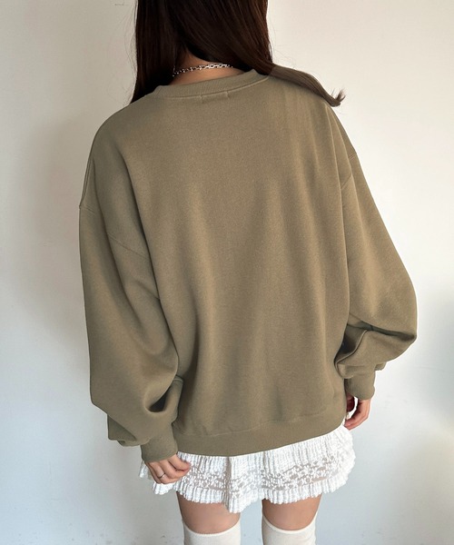 apres jour mignon(アプレジュールミニョン)の「裏起毛ロゴスウェット【ZOZOTOWN限定アイテム】(スウェット・レディース・ブラック/カーキ/ナチュラル・フリー/X-LARGE)」の20枚目の写真