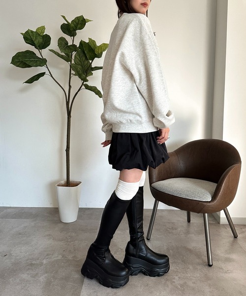 apres jour mignon(アプレジュールミニョン)の「裏起毛ロゴスウェット【ZOZOTOWN限定アイテム】(スウェット・レディース・ブラック/カーキ/ナチュラル・フリー/X-LARGE)」の15枚目の写真