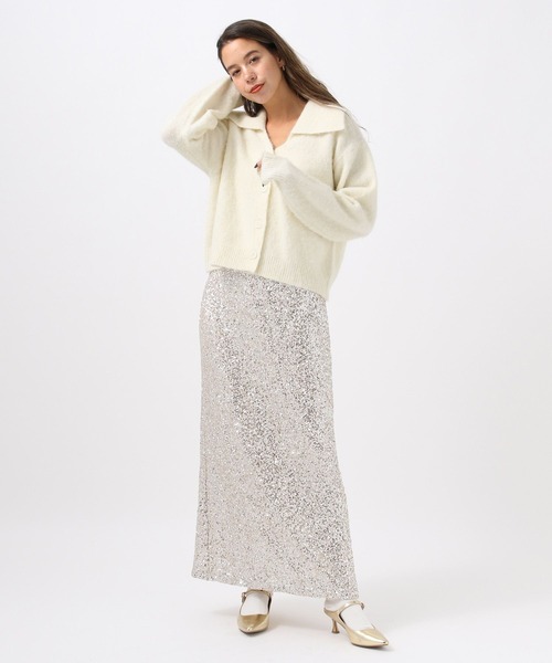 BAYFLOW（ベイフロー）の「[トレンドデザイン]ウールミックスセーラーカーディガン（ニット/セーター・レディース・イエロー/オフホワイト/ライトブルー・FREE）」の20枚目の写真