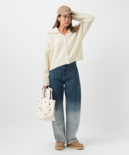 BAYFLOW（ベイフロー）の「[トレンドデザイン]ウールミックスセーラーカーディガン（ニット/セーター・レディース・イエロー/オフホワイト/ライトブルー・FREE）」の22枚目の写真