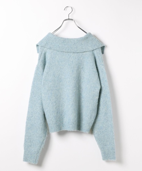 BAYFLOW（ベイフロー）の「[トレンドデザイン]ウールミックスセーラーカーディガン（ニット/セーター・レディース・イエロー/オフホワイト/ライトブルー・FREE）」の12枚目の写真