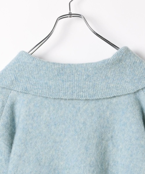 BAYFLOW（ベイフロー）の「[トレンドデザイン]ウールミックスセーラーカーディガン（ニット/セーター・レディース・イエロー/オフホワイト/ライトブルー・FREE）」の14枚目の写真