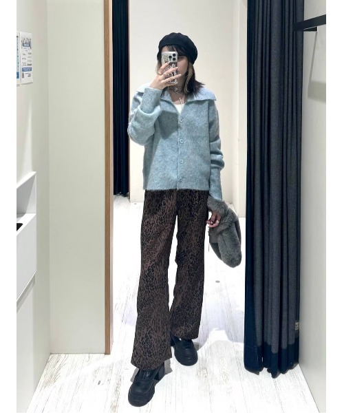 BAYFLOW（ベイフロー）の「[トレンドデザイン]ウールミックスセーラーカーディガン（ニット/セーター・レディース・イエロー/オフホワイト/ライトブルー・FREE）」の8枚目の写真