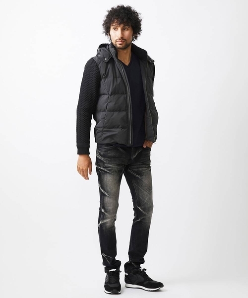 MICHEL KLEIN HOMME (ミッシェルクランオム)の「コンビネーションダウンブルゾン(ブルゾン・メンズ・ブラック/オフホワイト・MEDIUM/LARGE/X-LARGE)」の7枚目の写真