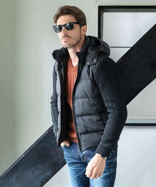 MICHEL KLEIN HOMME (ミッシェルクランオム)の「コンビネーションダウンブルゾン(ブルゾン・メンズ・ブラック/オフホワイト・MEDIUM/LARGE/X-LARGE)」の15枚目の写真