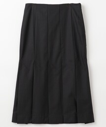 GANNI | GANNI/ガニー MELANGE STRIPE SUITING  SKIRT / F9483 / ストラップスーツミディスカート(スカート)