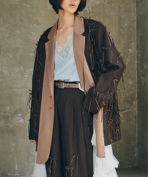 LA BELLE ETUDE（ラベルエチュード）の「Vintage調マットサテンレースキャミ（キャミソール・レディース・ライトブルー/ホワイト/ネイビー/ベージュ・FREE）」の20枚目の写真