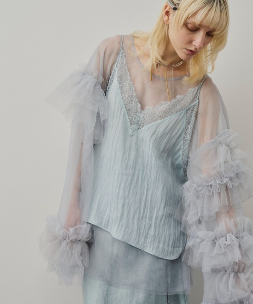 Vintage調マットサテンレースキャミ（キャミソール）｜LA BELLE ETUDE