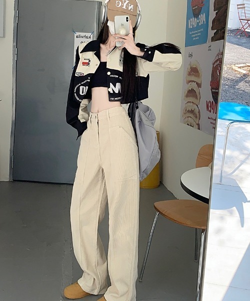 Ritzy（リッツィー）の「ビッグポケット コーデュロイ ワイドパンツ（その他パンツ・レディース・ブラウン/アイボリー/ブラック・S/M/L）」の10枚目の写真