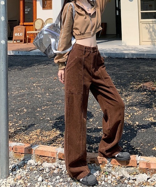 Ritzy（リッツィー）の「ビッグポケット コーデュロイ ワイドパンツ（その他パンツ・レディース・ブラウン/アイボリー/ブラック・S/M/L）」の22枚目の写真