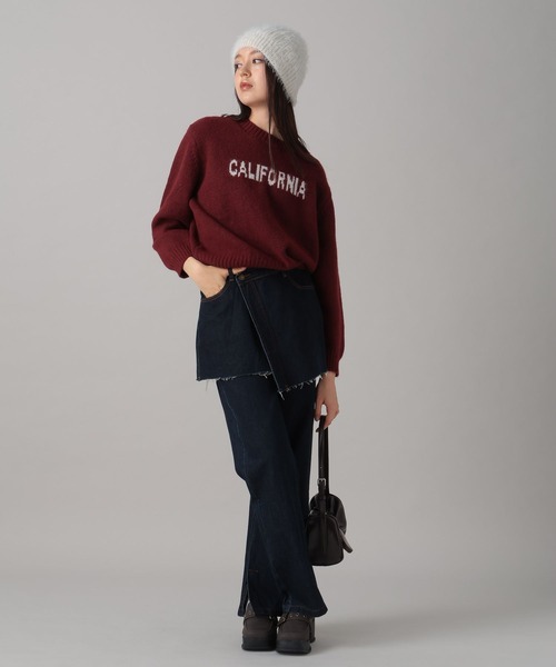 FOREVER 21（フォーエバー トゥエンティーワン）の「【2024FW】CALIFORNIAロゴニット（ニット/セーター・レディース・ネイビー/レッド/グレー・FREE）」の6枚目の写真