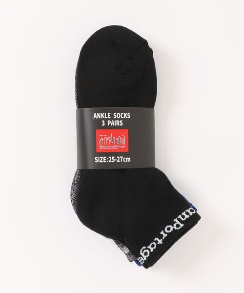 Manhattan Portage(マンハッタンポーテージ)の「Ankle Socks 3P Set(ソックス/靴下・メンズ・ブラック/ピンク系その他/ホワイト/ブルー系その他・MEDIUM/SMALL)」の11枚目の写真