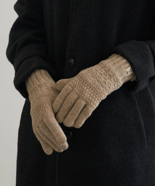 SETUP7(セットアップセブン)の「【SETUP7】裏起毛ニット手袋 WINGI(手袋・レディース・チャコールグレー/ベージュ/ライトグレー・FREE)」の11枚目の写真