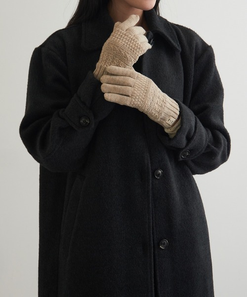 SETUP7(セットアップセブン)の「【SETUP7】裏起毛ニット手袋 WINGI(手袋・レディース・チャコールグレー/ベージュ/ライトグレー・FREE)」の13枚目の写真