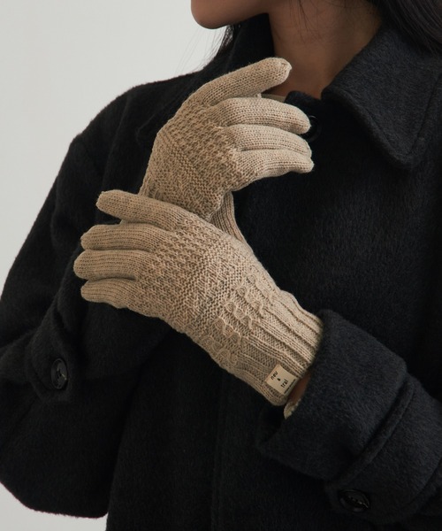 SETUP7(セットアップセブン)の「【SETUP7】裏起毛ニット手袋 WINGI(手袋・レディース・チャコールグレー/ベージュ/ライトグレー・FREE)」の12枚目の写真