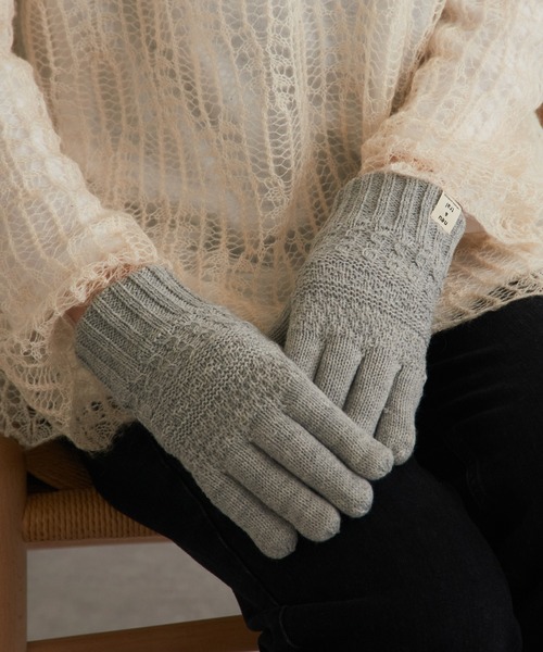 SETUP7(セットアップセブン)の「【SETUP7】裏起毛ニット手袋 WINGI(手袋・レディース・チャコールグレー/ベージュ/ライトグレー・FREE)」の9枚目の写真