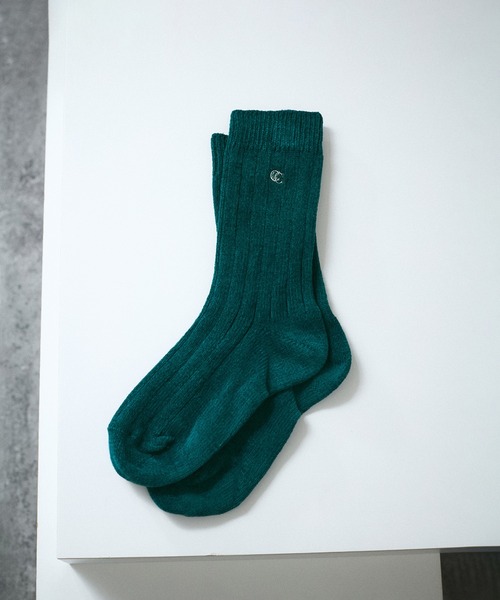 SALON adam et rope'（サロン アダム エ ロペ）の「リブソックス-CreamyCotton /クリーミーコットン-（ソックス/靴下・レディース・ブラック/グリーン/オフホワイト・FREE）」の3枚目の写真