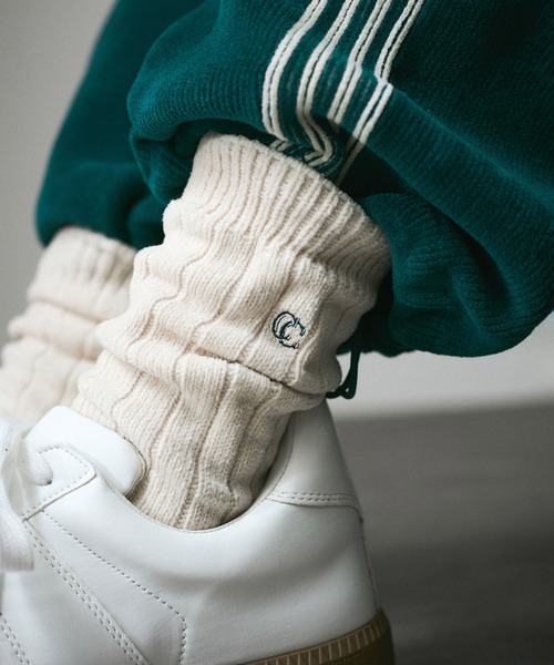 SALON adam et rope'（サロン アダム エ ロペ）の「リブソックス-CreamyCotton /クリーミーコットン-（ソックス/靴下・レディース・ブラック/グリーン/オフホワイト・FREE）」の4枚目の写真