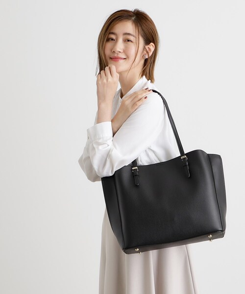 grove（グローブ）の「◆雑誌掲載【人間工学】サイドスリットメタルバートート（トートバッグ・レディース・ライトグレー/グレー/ブラック/ライトブルー・00）」の14枚目の写真