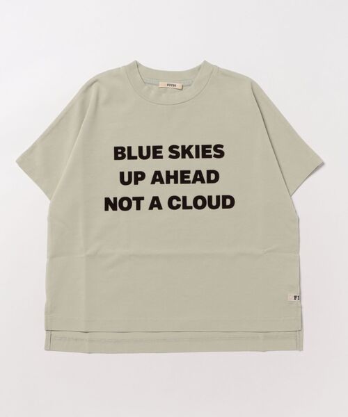 FITH（フィス）の「Smooth Cotton Jersey BLUE SKIES Tee（Tシャツ/カットソー・キッズ・ホワイト/グリーン・140/130）」の6枚目の写真
