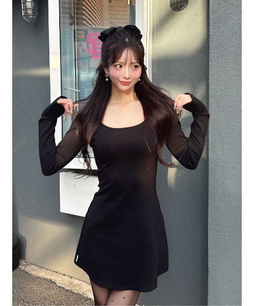 Darich シルエットカットミニワンピース シルエットカットミニワンピース – Darich (ダーリッチ)