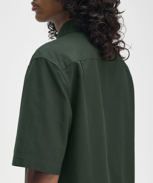 FRED PERRY（フレッドペリー）の「Oxford Shirt／オックスフォード半袖シャツ（シャツ/ブラウス・メンズ・ホワイト/サックスブルー/ネイビー/ベージュ/グリーン/ライトオリーブ・S/M/L）」の14枚目の写真