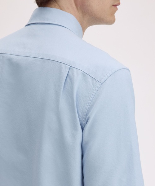 FRED PERRY(フレッドペリー)の「Oxford Shirt/オックスフォード半袖シャツ(シャツ/ブラウス・メンズ・ネイビー/ベージュ/ホワイト/グリーン/サックスブルー/ライトオリーブ/ダークグリーン/ベージュ系その他/ダークネイビー・S/M/L/XL)」の18枚目の写真
