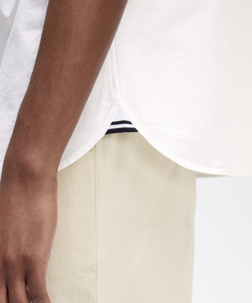 FRED PERRY（フレッドペリー）の「Oxford Shirt／オックスフォード半袖シャツ（シャツ/ブラウス・メンズ・ネイビー/ベージュ/ホワイト/グリーン/サックスブルー/ライトオリーブ/ダークグリーン・S/M/L/XL）」の21枚目の写真