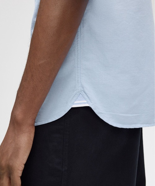 FRED PERRY（フレッドペリー）の「Oxford Shirt／オックスフォード半袖シャツ（シャツ/ブラウス・メンズ・ホワイト/サックスブルー/ネイビー/ベージュ/グリーン/ライトオリーブ・S/M/L）」の22枚目の写真