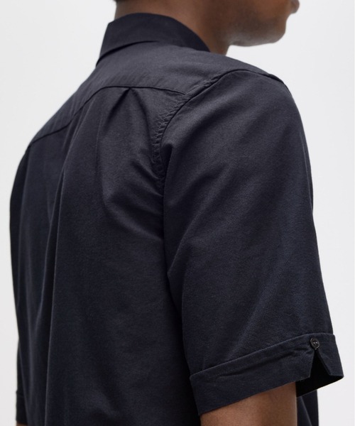 FRED PERRY（フレッドペリー）の「Oxford Shirt／オックスフォード半袖シャツ（シャツ/ブラウス・メンズ・ネイビー/ベージュ/ホワイト/グリーン/サックスブルー/ライトオリーブ/ダークグリーン・S/M/L/XL）」の15枚目の写真