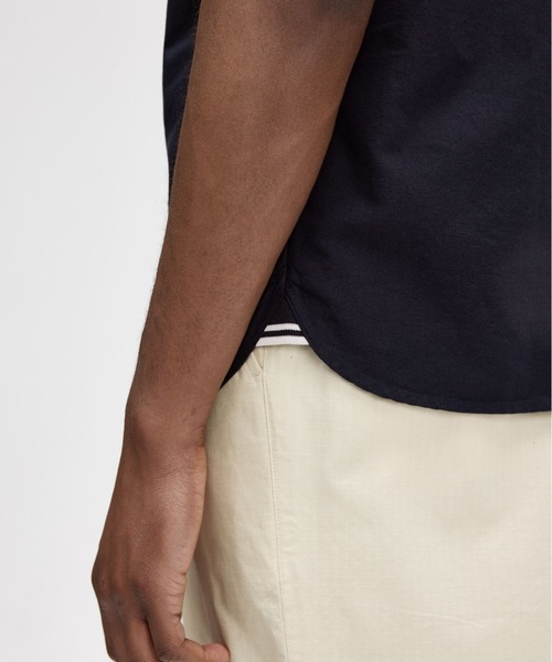 FRED PERRY（フレッドペリー）の「Oxford Shirt／オックスフォード半袖シャツ（シャツ/ブラウス・メンズ・ネイビー/ベージュ/ホワイト/グリーン/サックスブルー/ライトオリーブ/ダークグリーン・S/M/L/XL）」の16枚目の写真