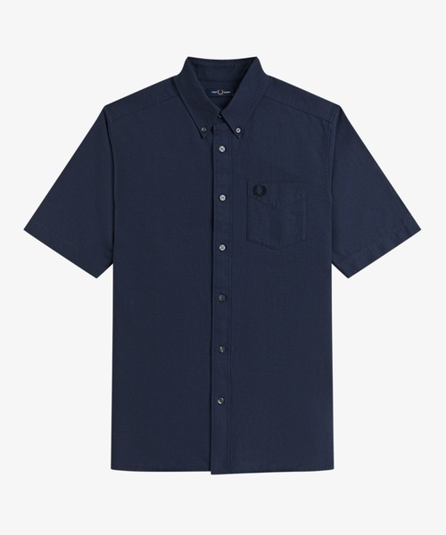 FRED PERRY(フレッドペリー)の「新色先行予約受付中/Oxford Shirt/オックスフォード半袖シャツ(シャツ/ブラウス・メンズ・ネイビー/ベージュ/ホワイト/グリーン/サックスブルー/ライトオリーブ/ダークグリーン/ベージュ系その他/ダークネイビー・S/M/L/XL)」の16枚目の写真