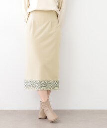 LAURA ASHLEY | 裾刺繍ストレートスカート(スカート)