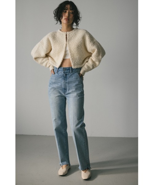 STYLEMIXER(スタイルミキサー)の「カットオフセンタープレスデニム(デニムパンツ・レディース・ブラック/ライトブルー・X-SMALL/SMALL/MEDIUM)」の11枚目の写真