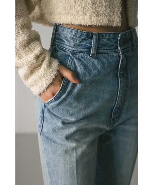 STYLEMIXER(スタイルミキサー)の「カットオフセンタープレスデニム(デニムパンツ・レディース・ブラック/ライトブルー・X-SMALL/SMALL/MEDIUM)」の14枚目の写真