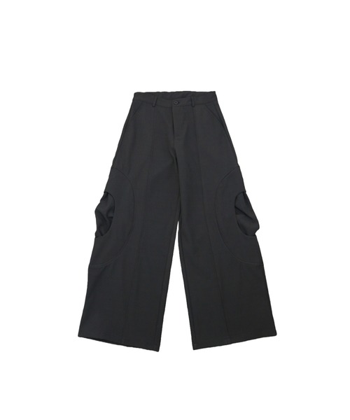 JilLA(ジルア)の「【ユニセックス】Technical Wide Slacks / テクニカルワイドスラックス(スラックス・レディース・ブラック・M/L)」の1枚目の写真
