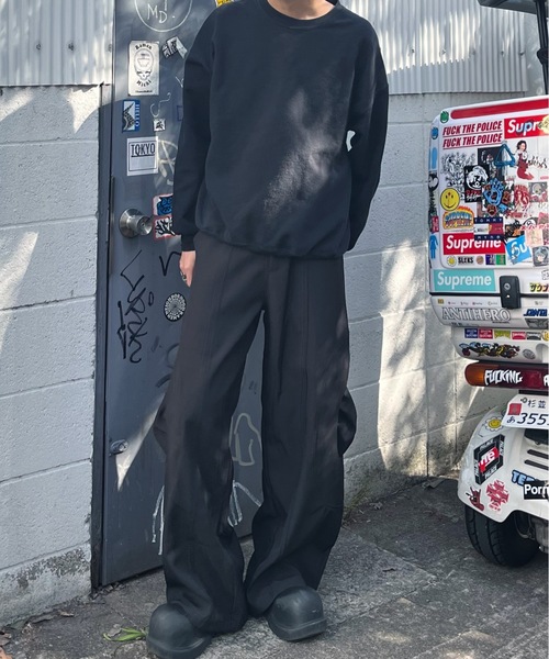 JilLA(ジルア)の「【ユニセックス】Technical Wide Slacks / テクニカルワイドスラックス(スラックス・レディース・ブラック・M/L)」の2枚目の写真