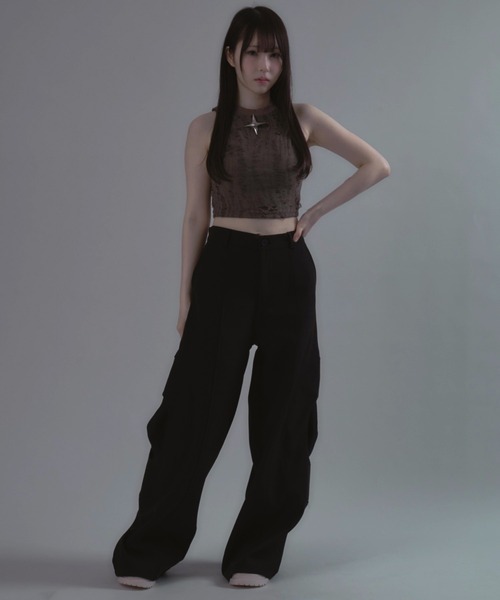 JilLA(ジルア)の「【ユニセックス】Technical Wide Slacks / テクニカルワイドスラックス(スラックス・レディース・ブラック・M/L)」の22枚目の写真