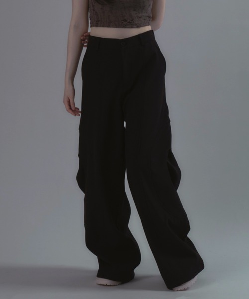 JilLA(ジルア)の「【ユニセックス】Technical Wide Slacks / テクニカルワイドスラックス(スラックス・レディース・ブラック・M/L)」の16枚目の写真