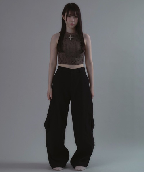 JilLA(ジルア)の「【ユニセックス】Technical Wide Slacks / テクニカルワイドスラックス(スラックス・レディース・ブラック・M/L)」の20枚目の写真