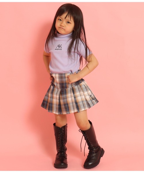 セール】アームウォーマー付きプチハイネックテレコトップス（Tシャツ