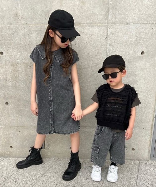 TARKER(ターカー)の「デニムセーラーワンピース(ワンピース・キッズ・ブルー/ブラック・90/100/110/120/130)」の22枚目の写真