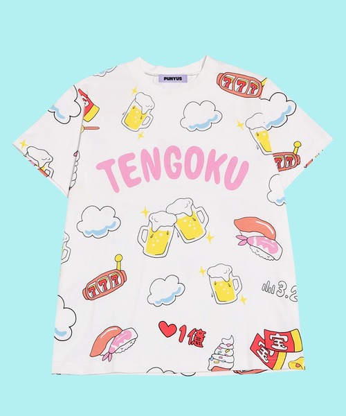 天国と地獄総柄Tシャツ（Tシャツ/カットソー）｜PUNYUS