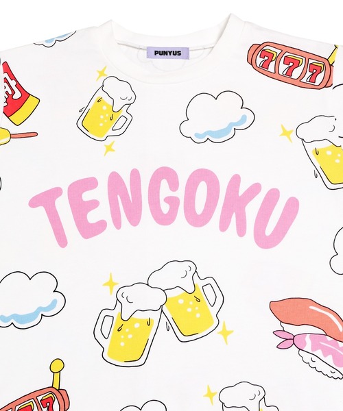 PUNYUS(プニュズ)の「天国と地獄総柄Tシャツ(Tシャツ/カットソー・レディース・スミクロ/ホワイト・1/2/3/4)」の22枚目の写真