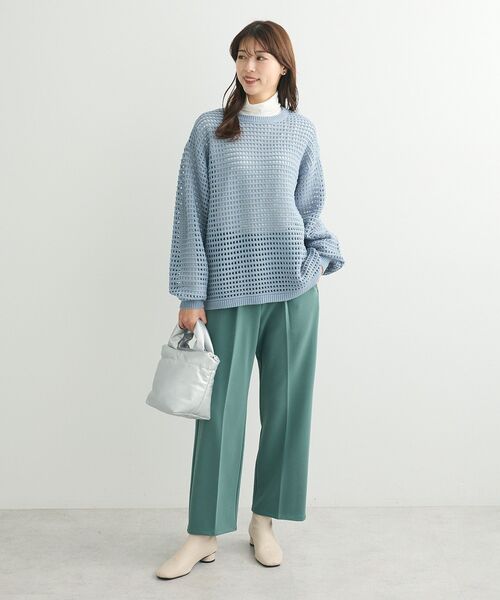 Petit fleur（プチフルール）の「・Petit Fleur タックテーパードパンツ（その他パンツ・レディース・グリーン/アイボリー/ブラック/チャコールグレー・FREE）」の6枚目の写真