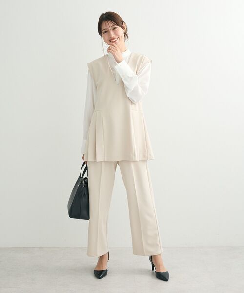 Petit fleur（プチフルール）の「・Petit Fleur タックテーパードパンツ（その他パンツ・レディース・グリーン/アイボリー/ブラック/チャコールグレー・FREE）」の14枚目の写真