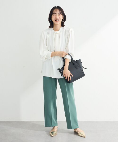 Petit fleur（プチフルール）の「・Petit Fleur タックテーパードパンツ（その他パンツ・レディース・グリーン/アイボリー/ブラック/チャコールグレー・FREE）」の16枚目の写真