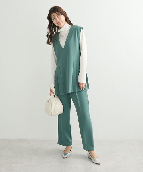 Petit fleur（プチフルール）の「・Petit Fleur タックテーパードパンツ（その他パンツ・レディース・グリーン/アイボリー/ブラック/チャコールグレー・FREE）」の17枚目の写真