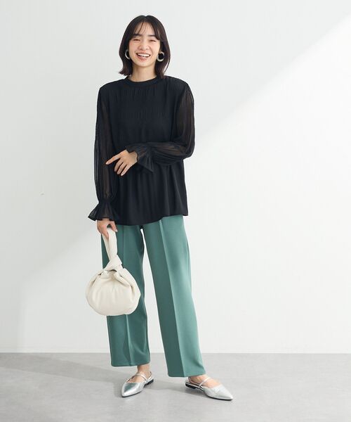 Petit fleur（プチフルール）の「・Petit Fleur タックテーパードパンツ（その他パンツ・レディース・グリーン/アイボリー/ブラック/チャコールグレー・FREE）」の18枚目の写真